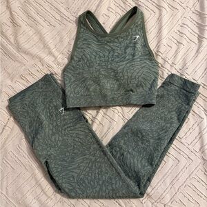 Gymshark Olive Animal Adapt Seamless Sports Bra